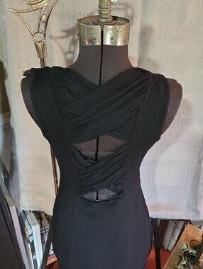 ASOS Sleeveless Black Twist-Back Bodycon Dress S